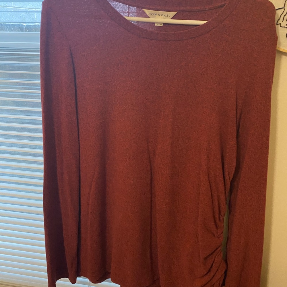 Red with black grain, soft material